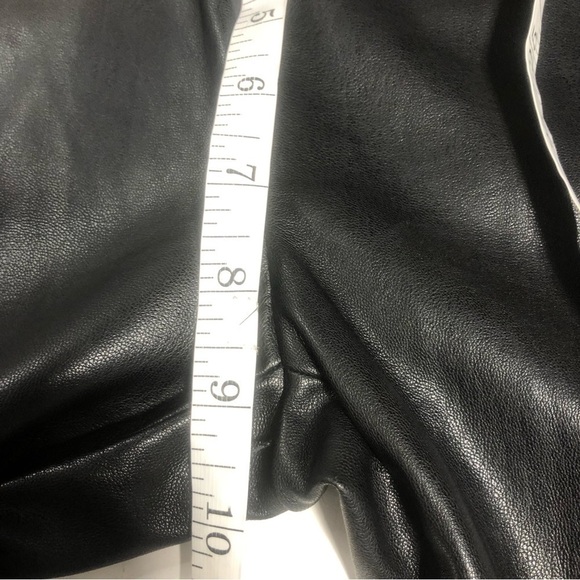 Only Faux Leather Ankle Zip Leggings, size S - Picture 10 of 11